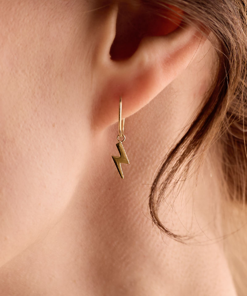 Ear Ring 14 mm, Pendant Flash