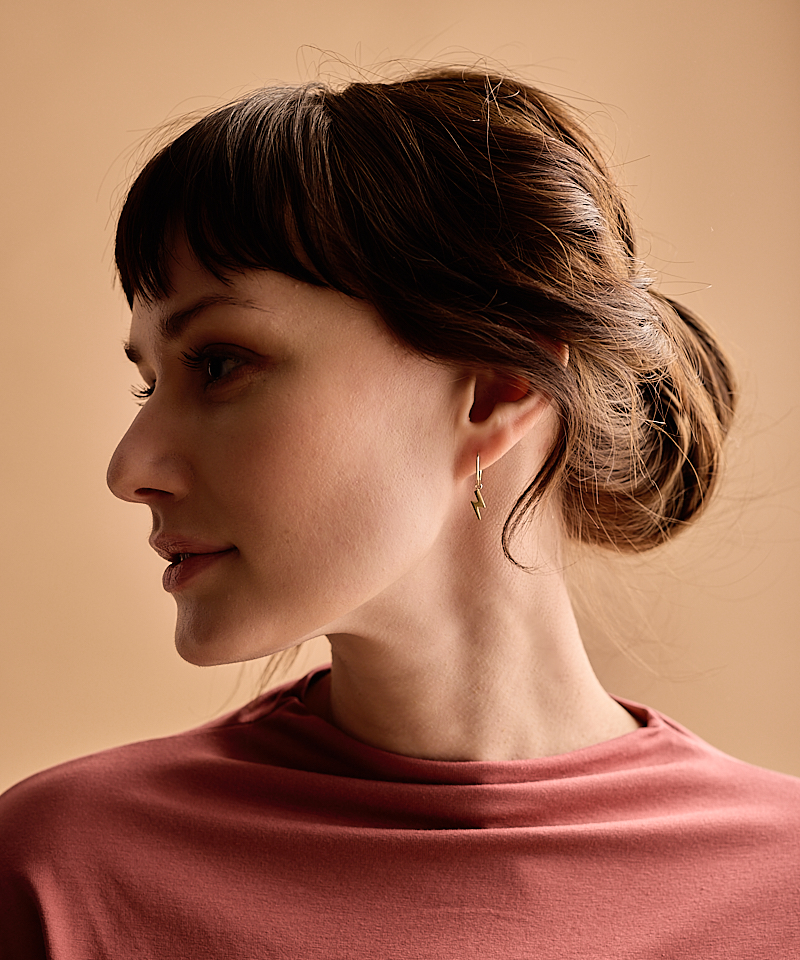 Ear Ring 14 mm, Pendant Flash