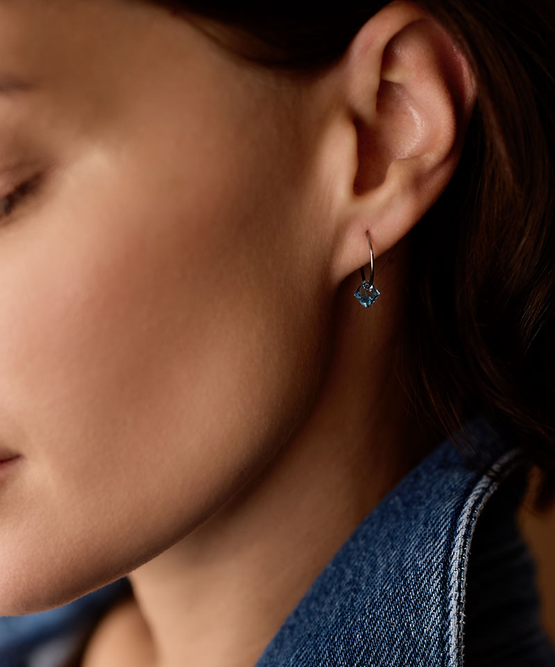 Ear Ring 14 mm, Bicone