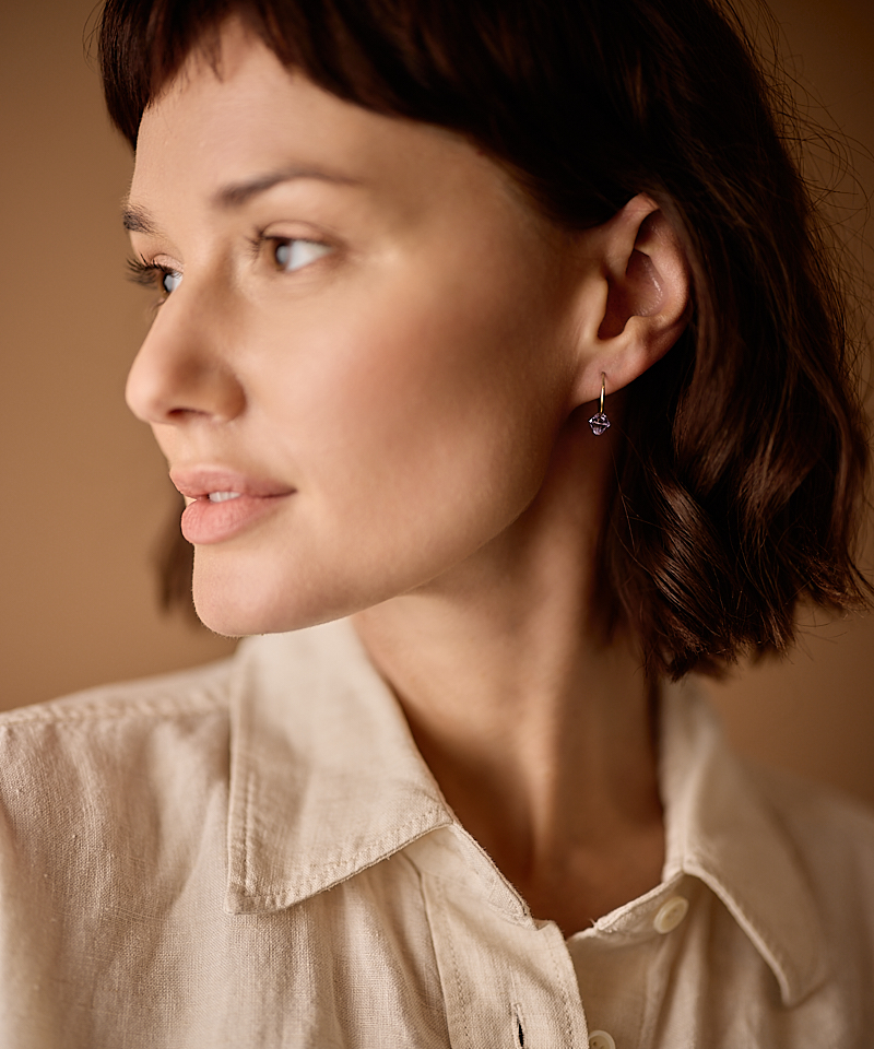 Ear Ring 14 mm, Bicone