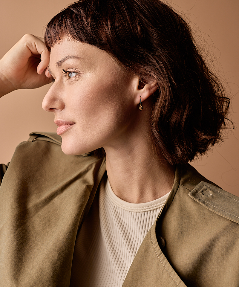 Ear Ring 14 mm, Bicone