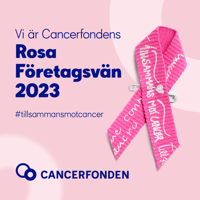 Vi är med i kampen mot cancer genom att sprida det viktiga budskapet och bidra till forskning för att hjälpa Cancerfonden att komma närmre sitt mål - att färre ska drabbas och fler ska överleva cancer. Tillsammans gör vi skillnad! 💕

---
English: In october we support the Swedish Cancer Society. Together we can make a difference! 💕