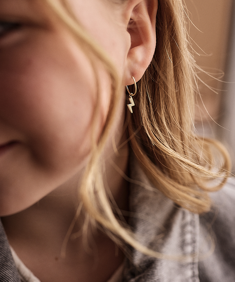 Ear Ring 14 mm, Pendant Flash