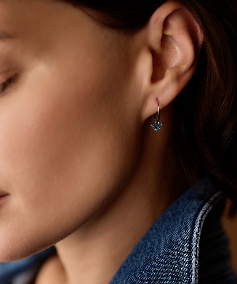 Ear Ring 14 mm, Bicone